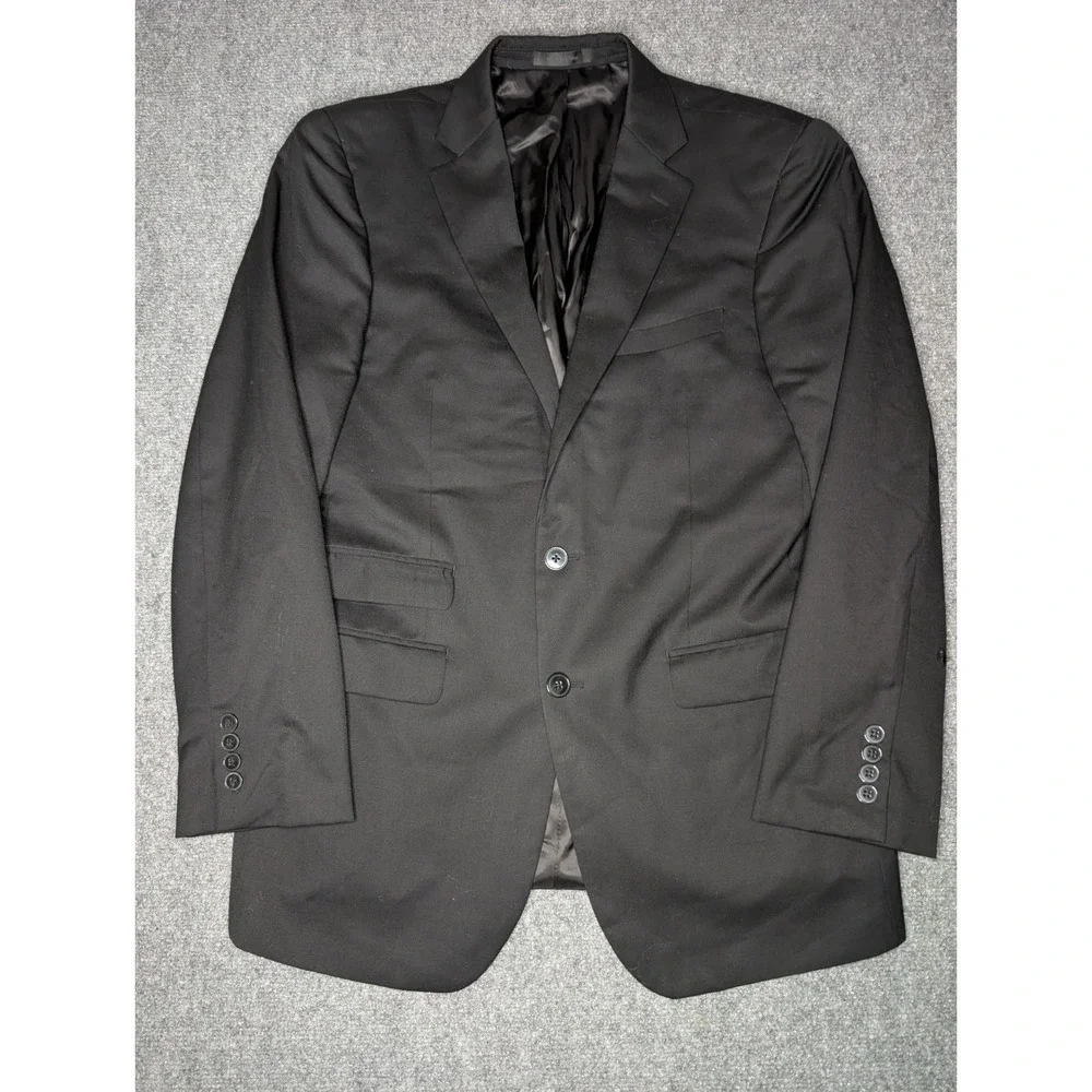 Calvin Klein Men's Extreme Slim‎ Fit Blazer Size 42R Black 2 Button Wool